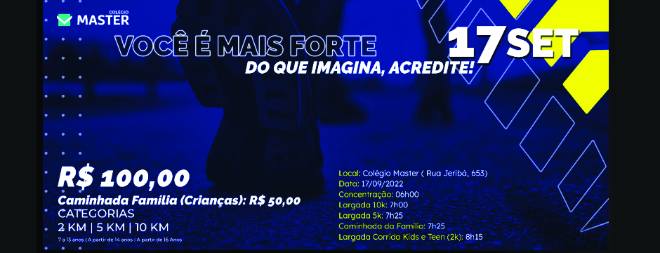 Corrida Pela Vida - Colégio Master